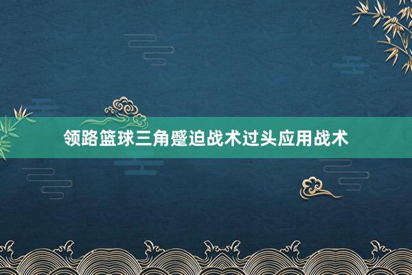 领路篮球三角蹙迫战术过头应用战术